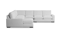 Edgewater Peyton White Large Left Chaise Sectional