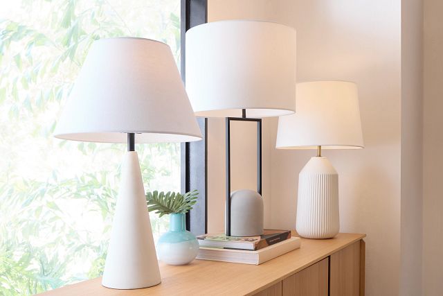 Kasano Gray Cement Table Lamp