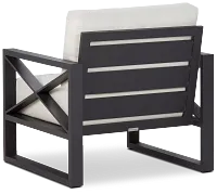Linear Dark Gray White Aluminum Chair