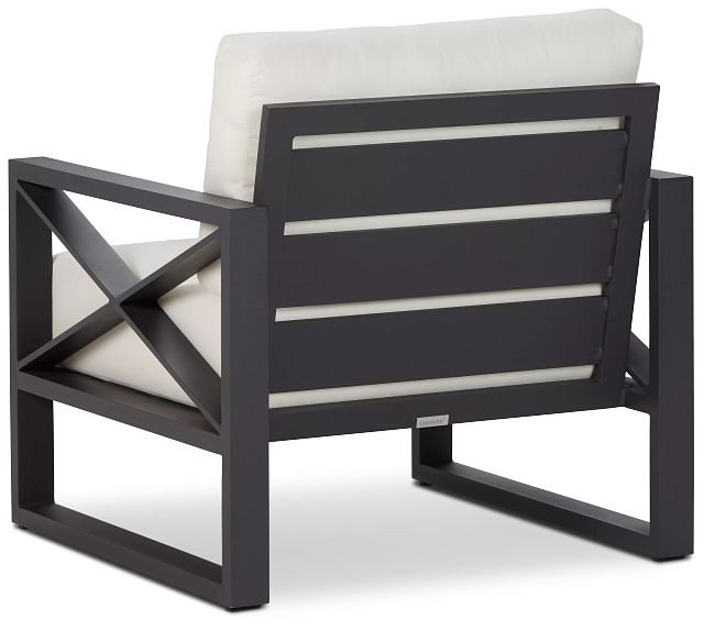 Linear Dark Gray White Aluminum Chair (4)