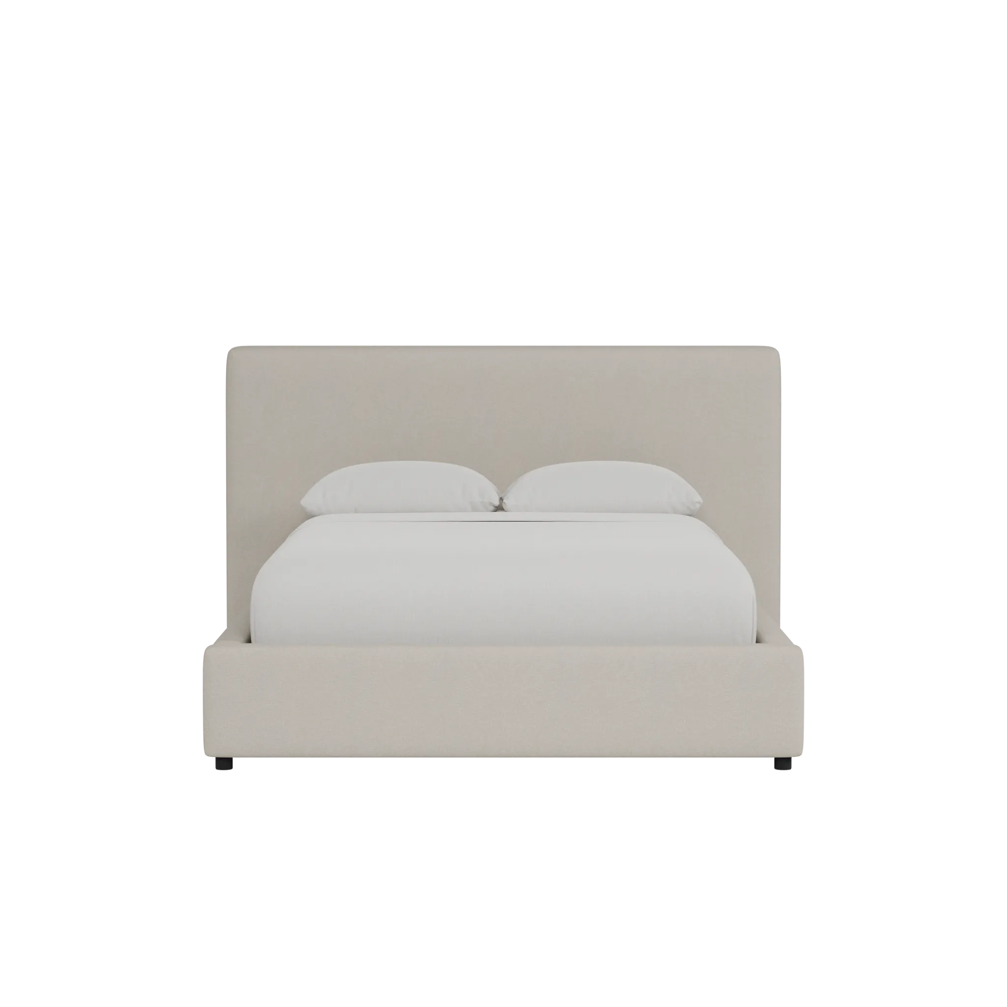 Grayton Suave Beige 44" Upholstered Platform Bed