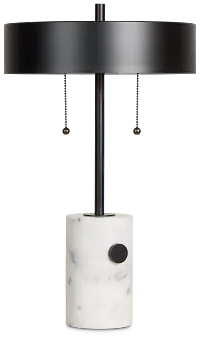 Ozzy Black Marble Table Lamp