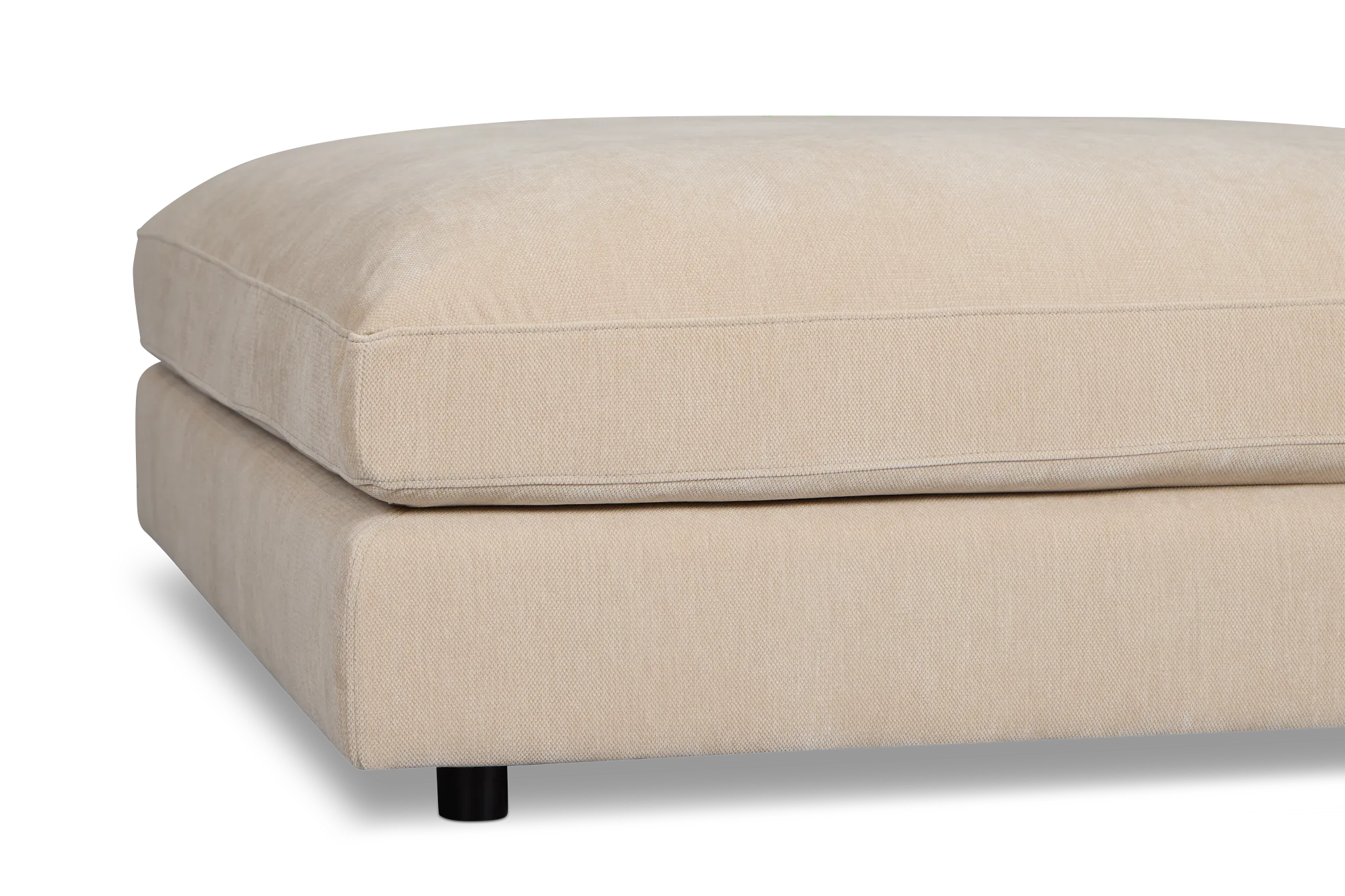 Lounge Light Beige Fabric Ottoman