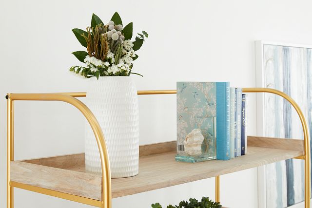 Cane Gold Bookcase
