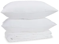 Cardaff White 3-piece Duvet Set