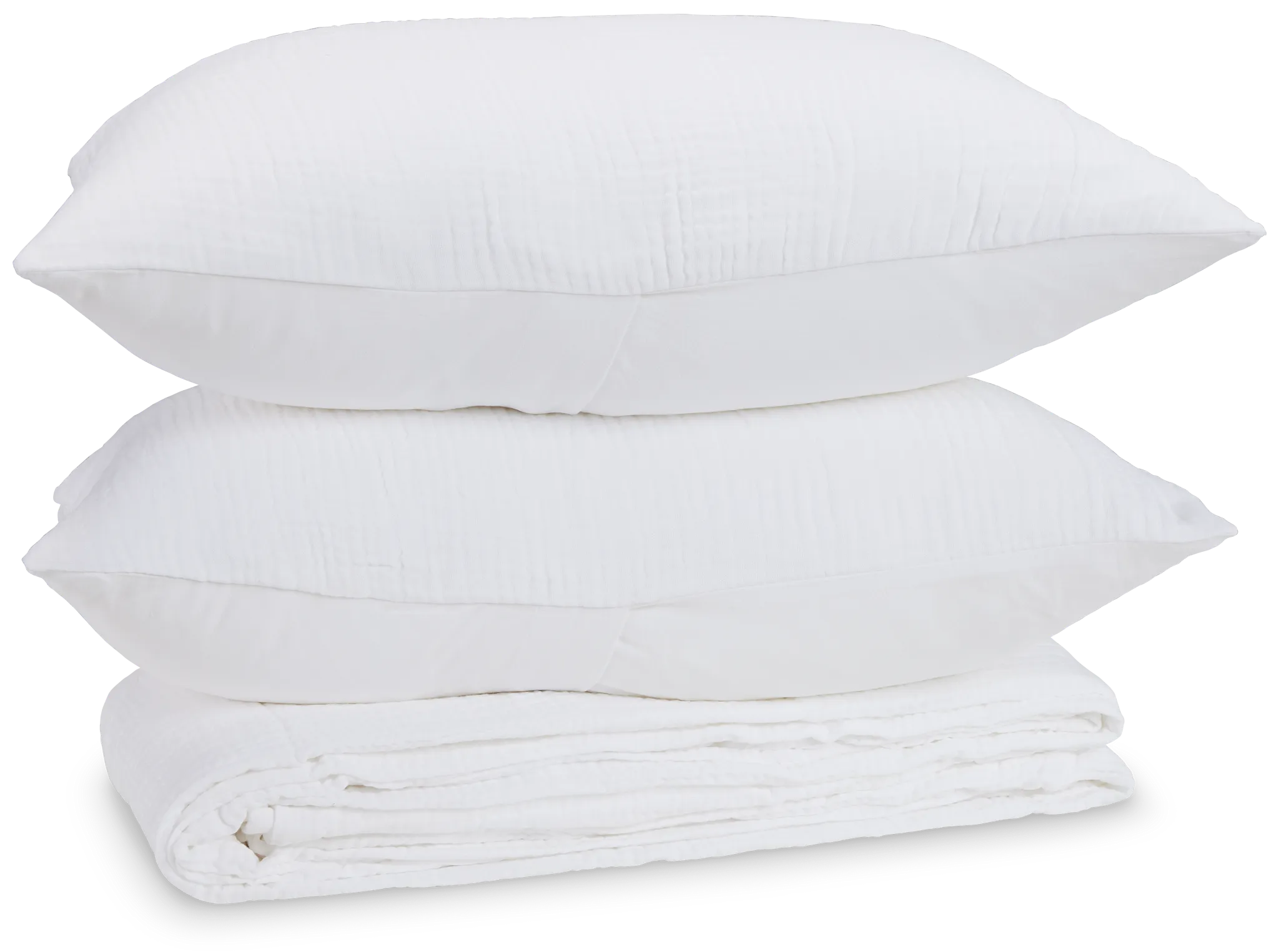 Cardaff White 3-piece Duvet Set