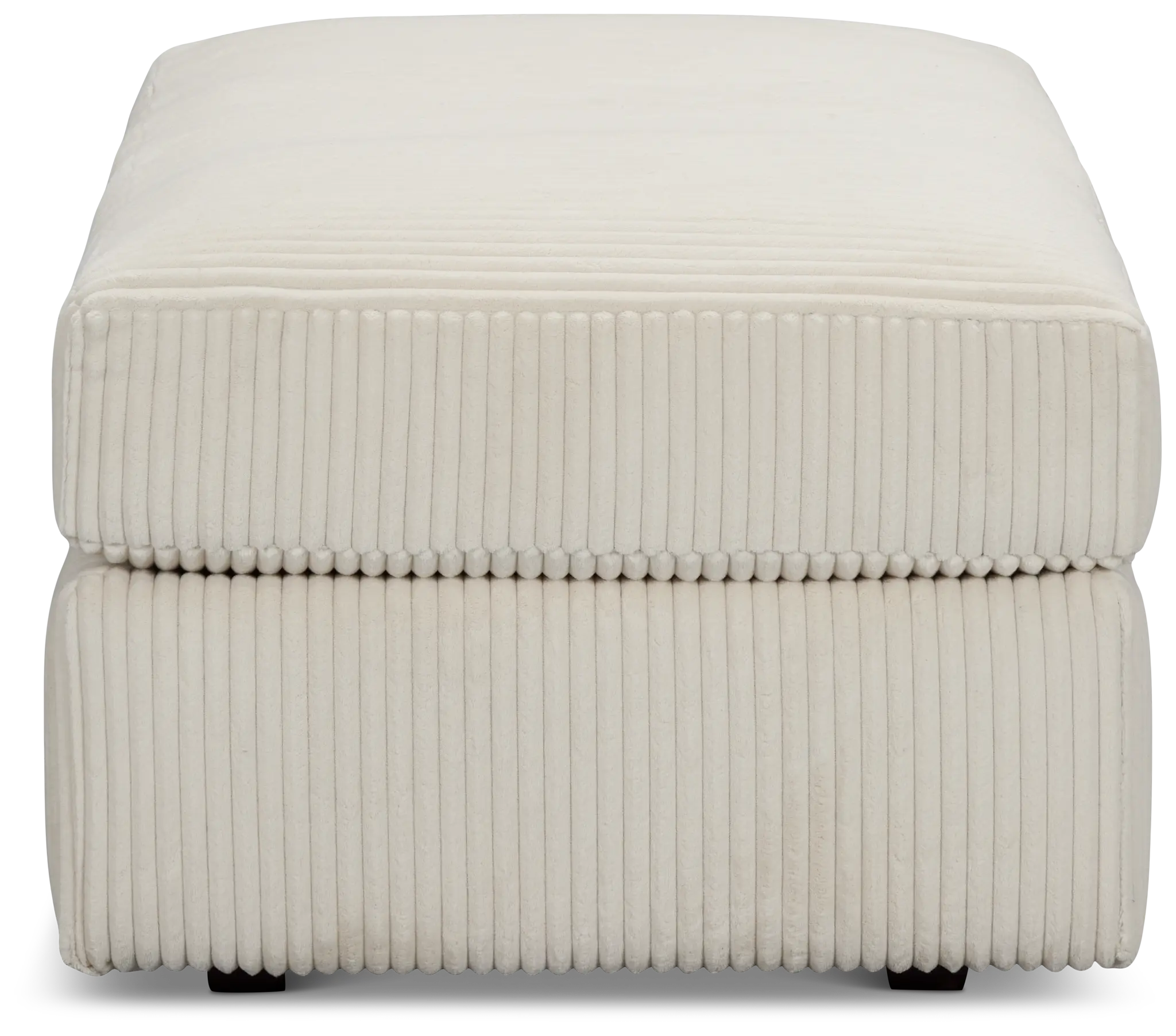 Charlie Ivory Fabric Ottoman Charlie Ivory Fabric Ottoman