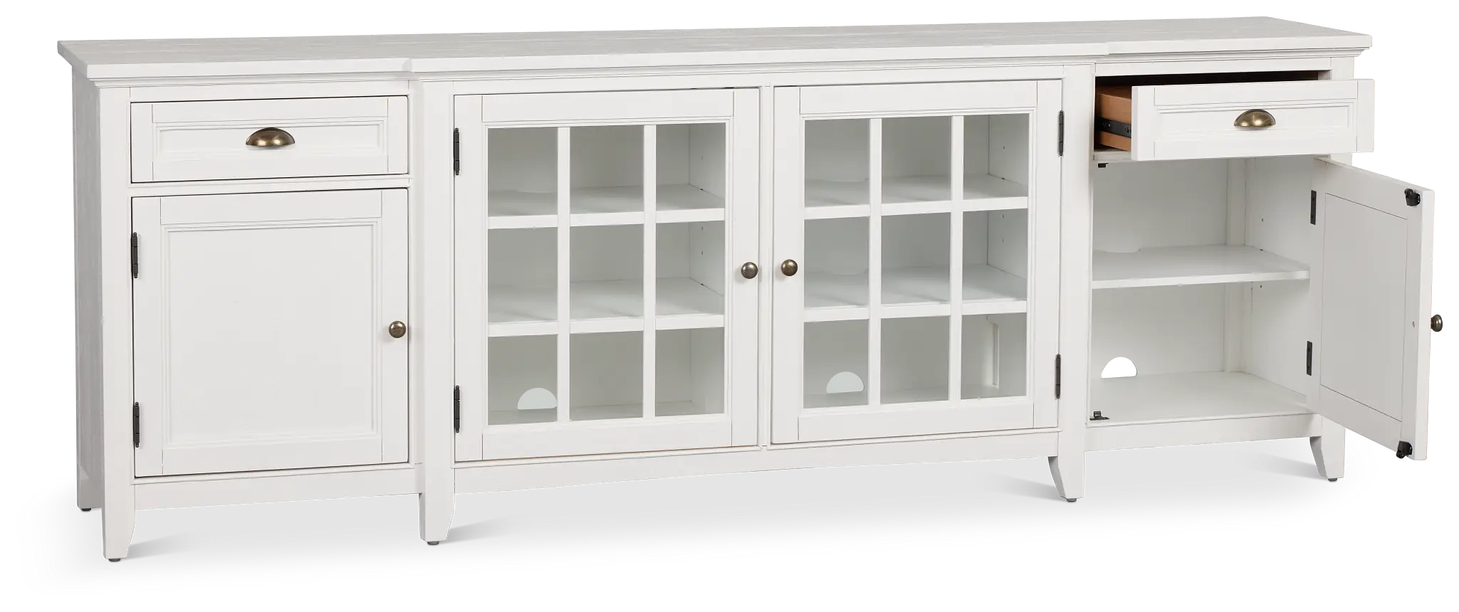 Heron Cove White 90" Tv Stand Heron Cove White 90" Tv Stand