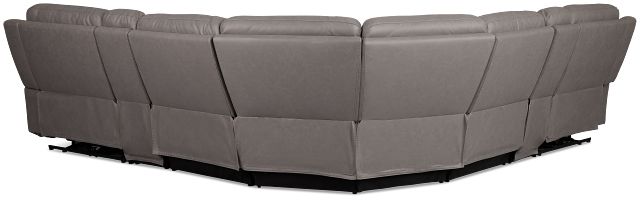 Colton Light Gray Micro Large Dual Power Reclining Two-arm Sectional