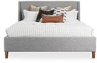 Provo Gray Uph Panel Bed
