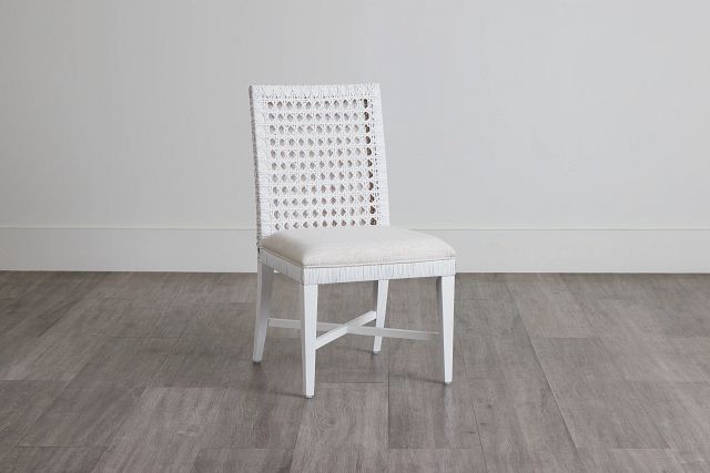 Boca Grande White Woven Side Chair (0)