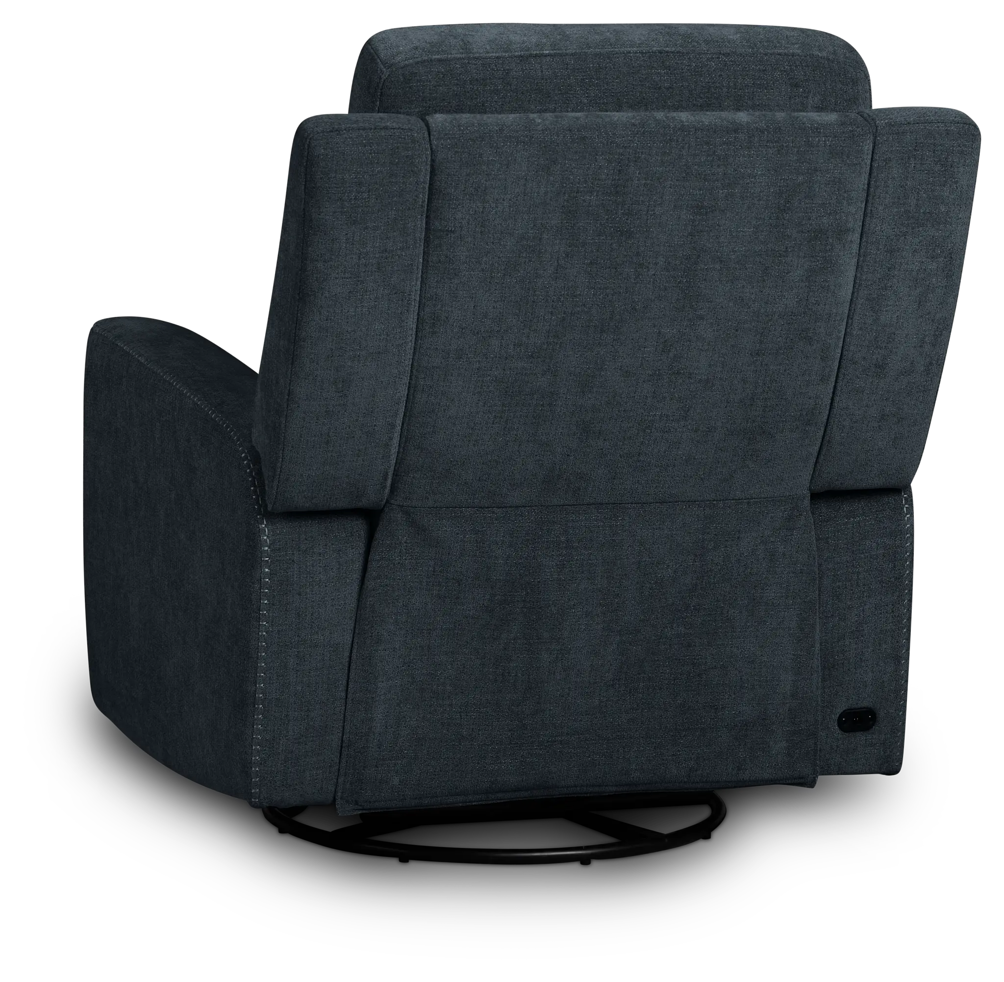 Dean Dark Blue Fabric Power Swivel Glider Recliner Dean Dark Blue Fabric Power Swivel Glider Recliner