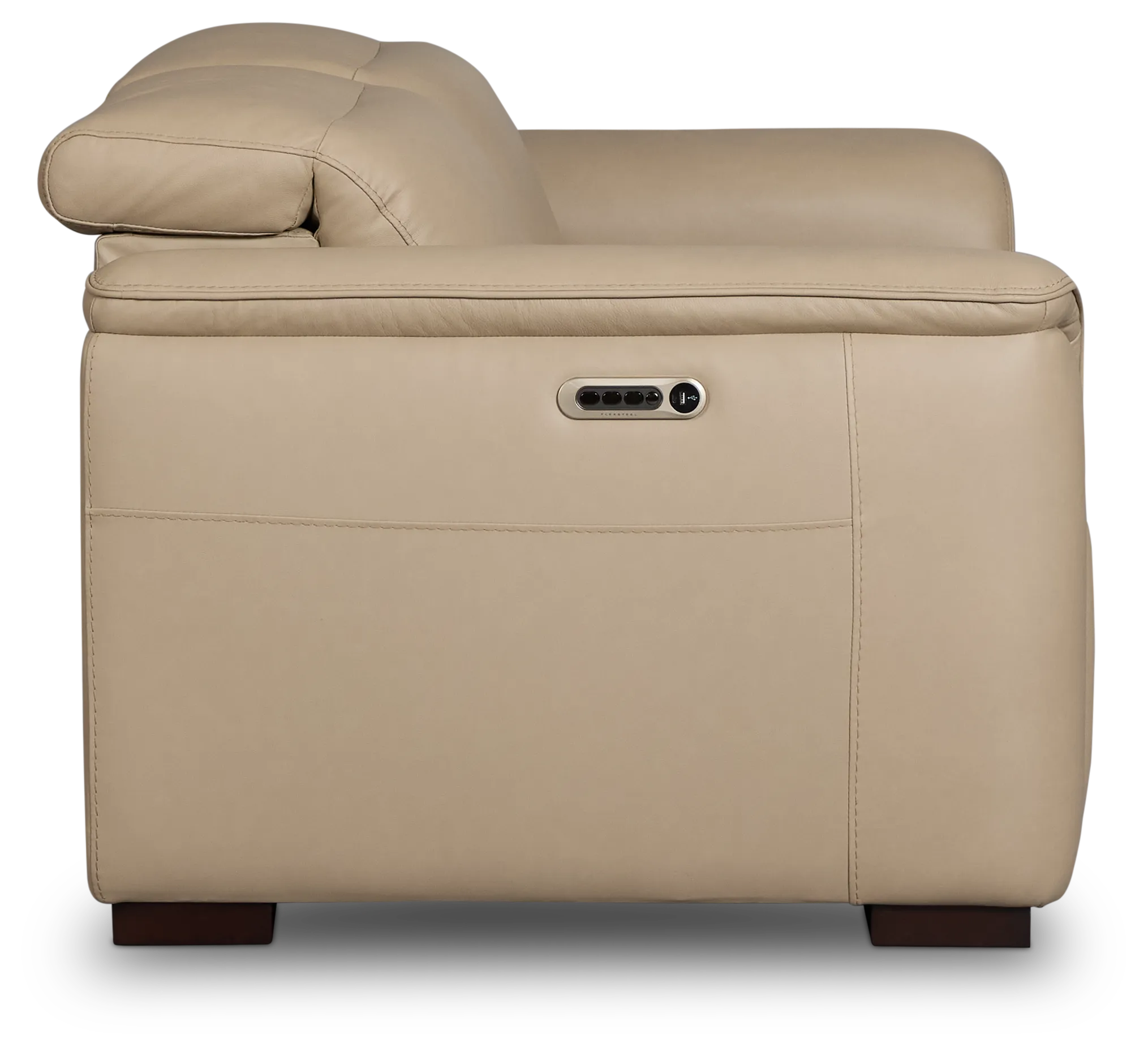 Flexsteel Brodie Taupe Lthr/vinyl Power Reclining Loveseat