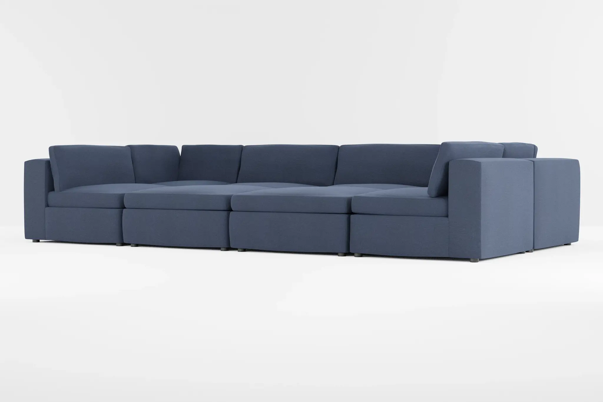 Destin Peyton Dark Blue Fabric 8-piece Pit Sectional Destin Peyton Dark Blue Fabric 8-piece Pit Sectional