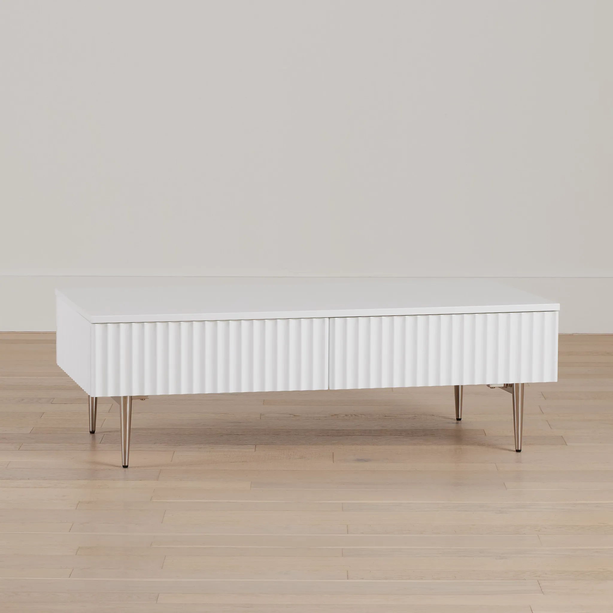 Surge White Rectangular Coffee Table