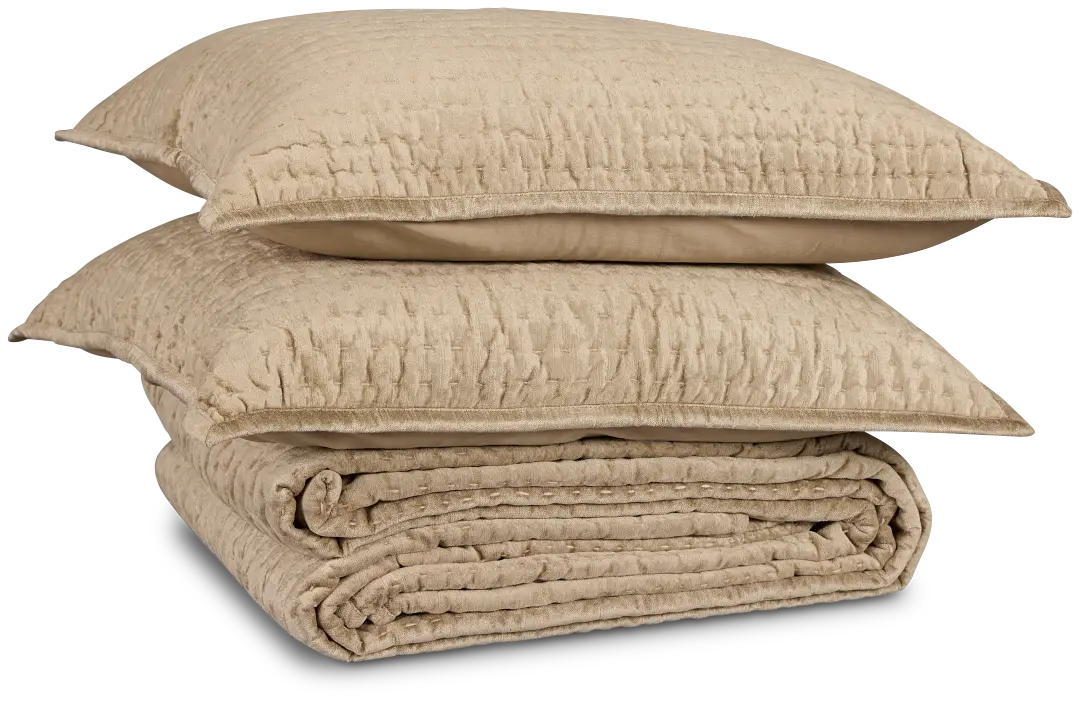 Barin Light Brown Coverlet Set Barin Light Brown Coverlet Set