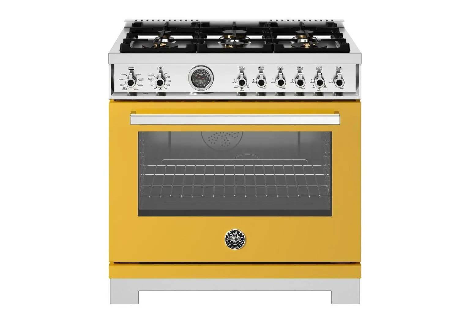 Bertazzoni 366 Series Yellow 36" Dual Fuel Range Bertazzoni 366 Series Yellow 36" Dual Fuel Range