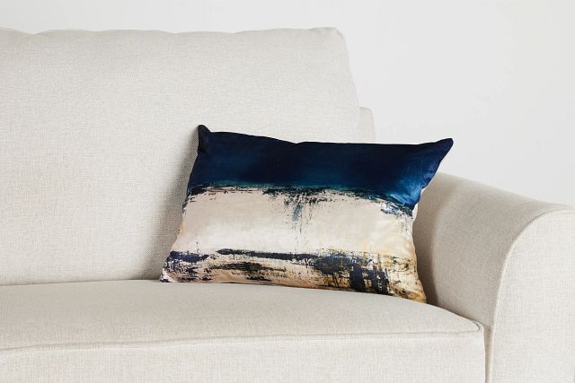 Lily Blue Lumbar Accent Pillow