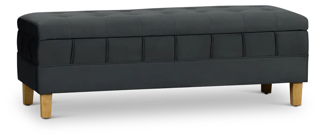 Crosby Gray Storage Bench