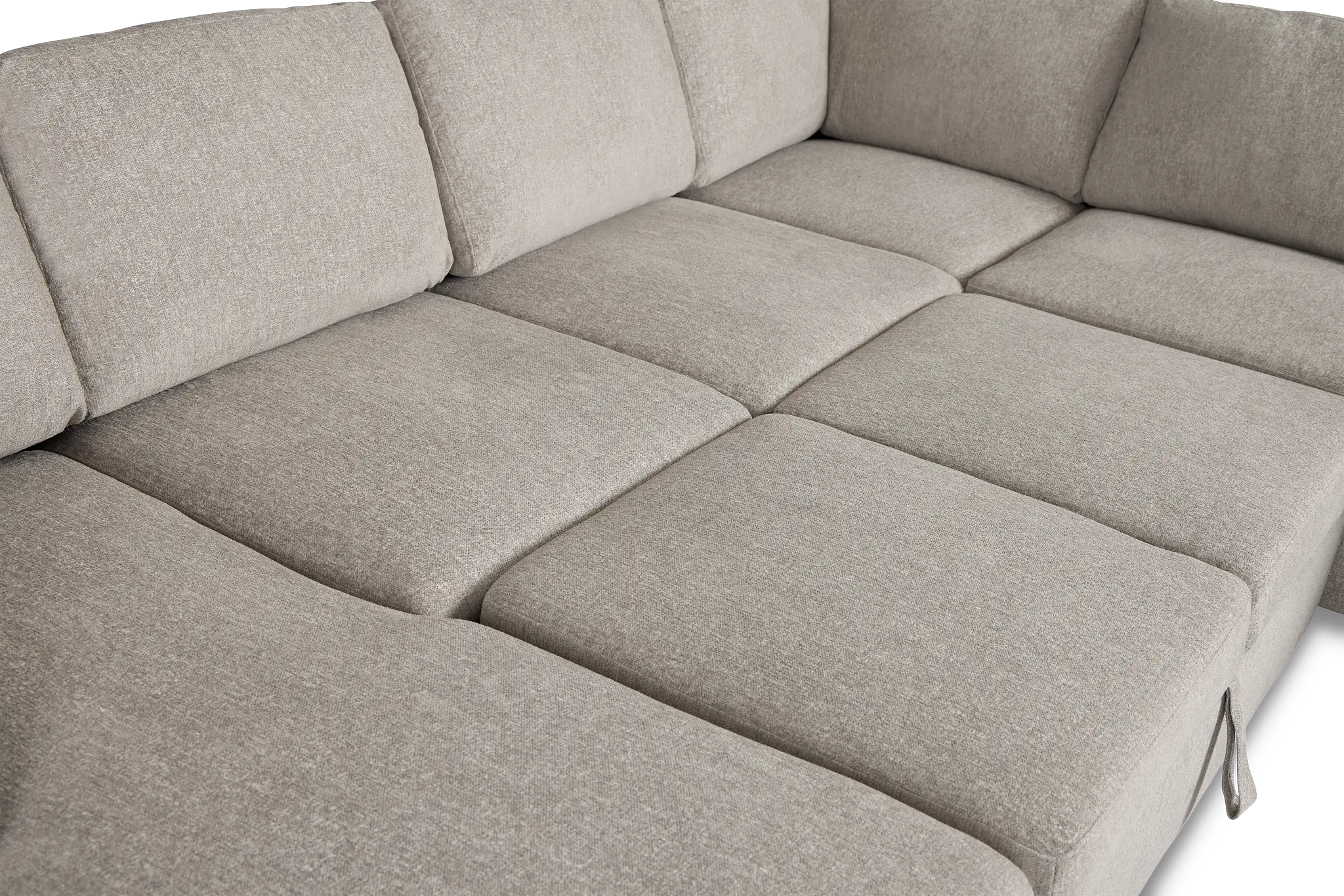 Amber Light Gray Fabric Large Left Chaise Storage Sleeper Sectional Amber Light Gray Fabric Large Left Chaise Storage Sleeper Sectional