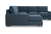 Edgewater Elite Blue Medium Left Chaise Sectional