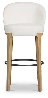 Libby Whitefabric 30" Upholstered Barstool