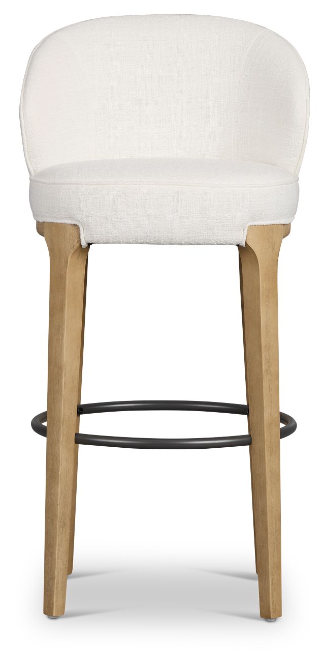 Libby Whitefabric 30" Upholstered Barstool