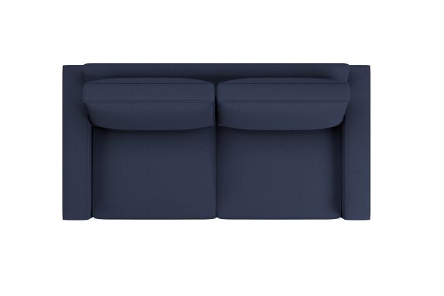 Edgewater Peyton Dark Blue 84" Sofa W/ 2 Cushions