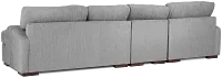 Alpha Light Gray Fabric Small Left Chaise Sectional