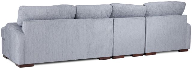 Alpha Light Gray Fabric Small Left Chaise Sectional