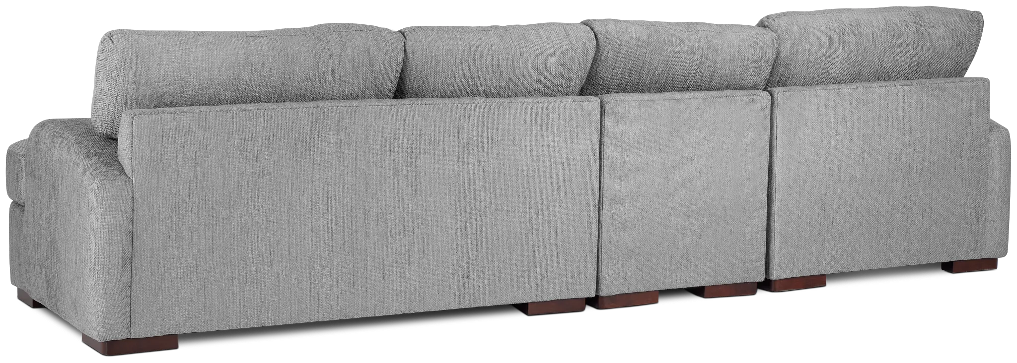 Alpha Light Gray Fabric Small Left Chaise Sectional