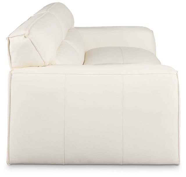 Blanca White Leather Sofa