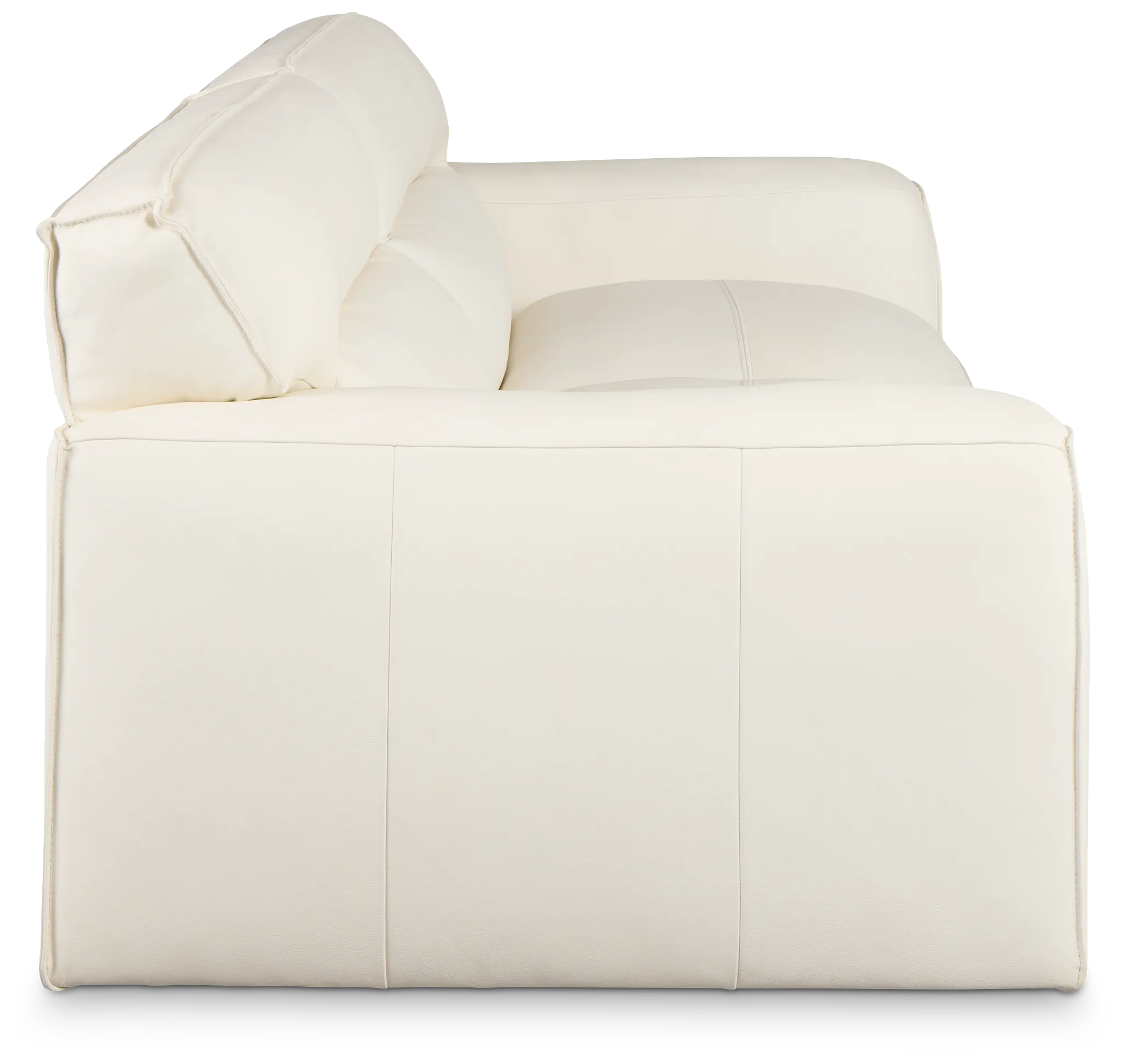 Blanca White Leather Sofa