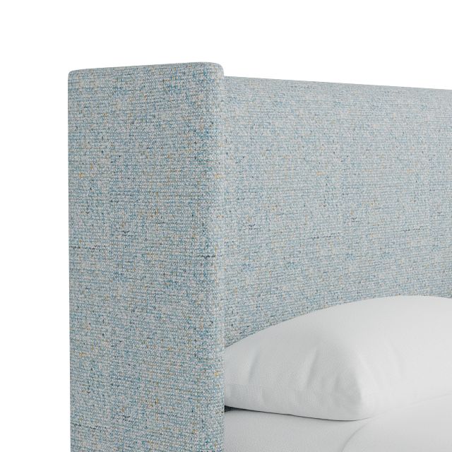 Captiva Natural Beauty Light Blue 48" Upholstered Shelter Bed