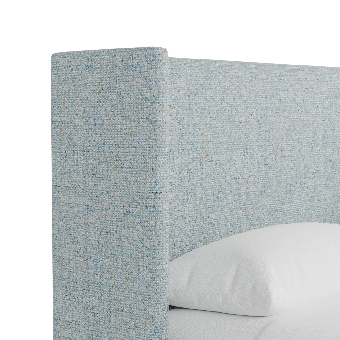 Captiva Natural Beauty Light Blue 48" Upholstered Shelter Bed