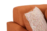 Raya Orange Fabric Loveseat