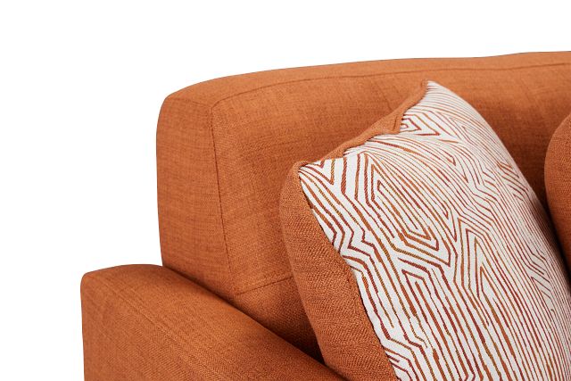 Raya Orange Fabric Loveseat