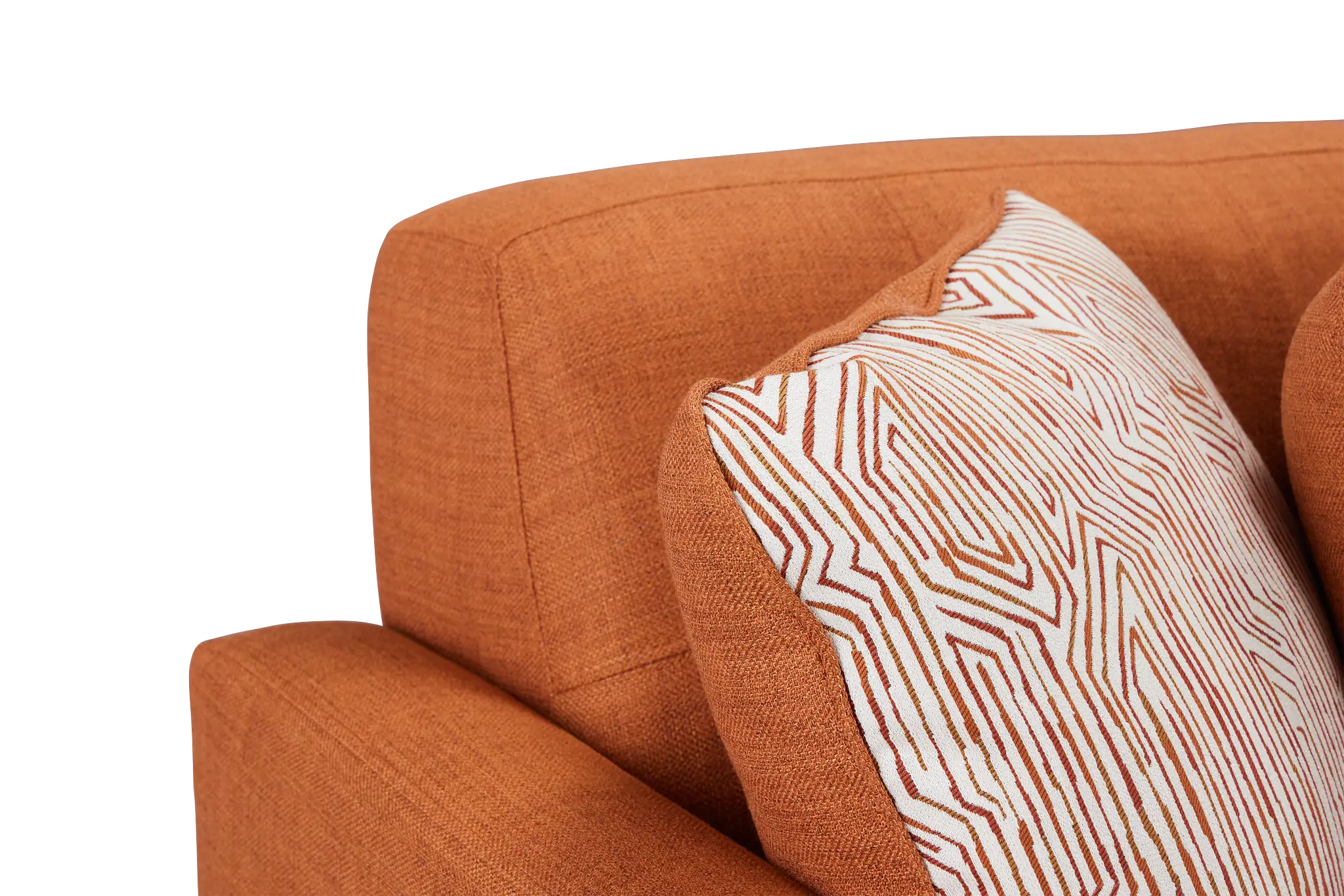 Raya Orange Fabric Loveseat Raya Orange Fabric Loveseat