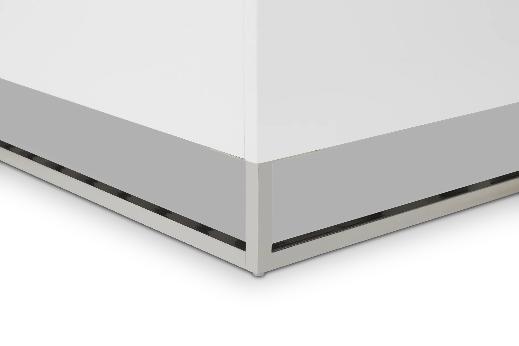 Miami White Uph Platform Bed