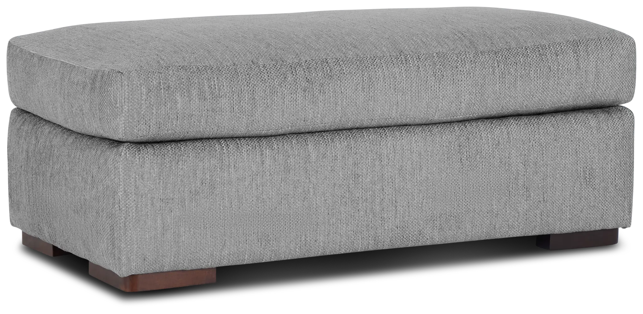 Alpha Light Gray Fabric Ottoman Alpha Light Gray Fabric Ottoman