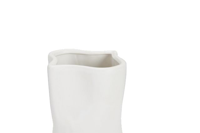 Augusta White Small Vase