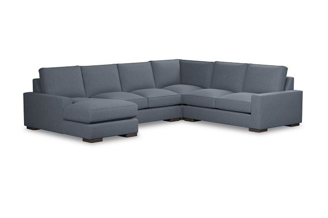 Edgewater Victory Dark Blue Medium Left Chaise Sectional