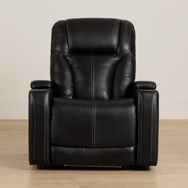 Optimus Black Lthr/vinyl Power Recliner