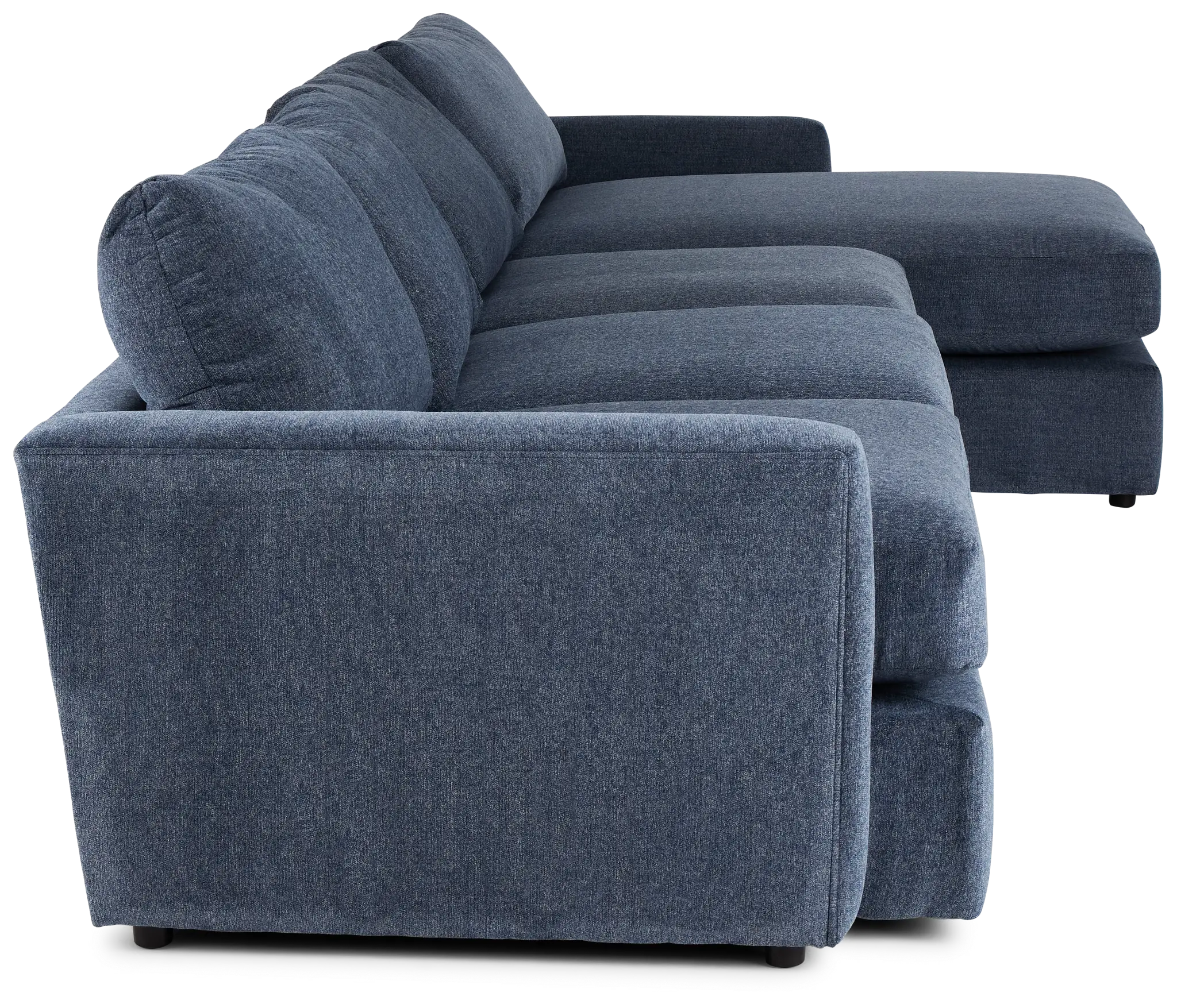 Noah Blue Fabric Small Right Chaise Sectional Noah Blue Fabric Small Right Chaise Sectional
