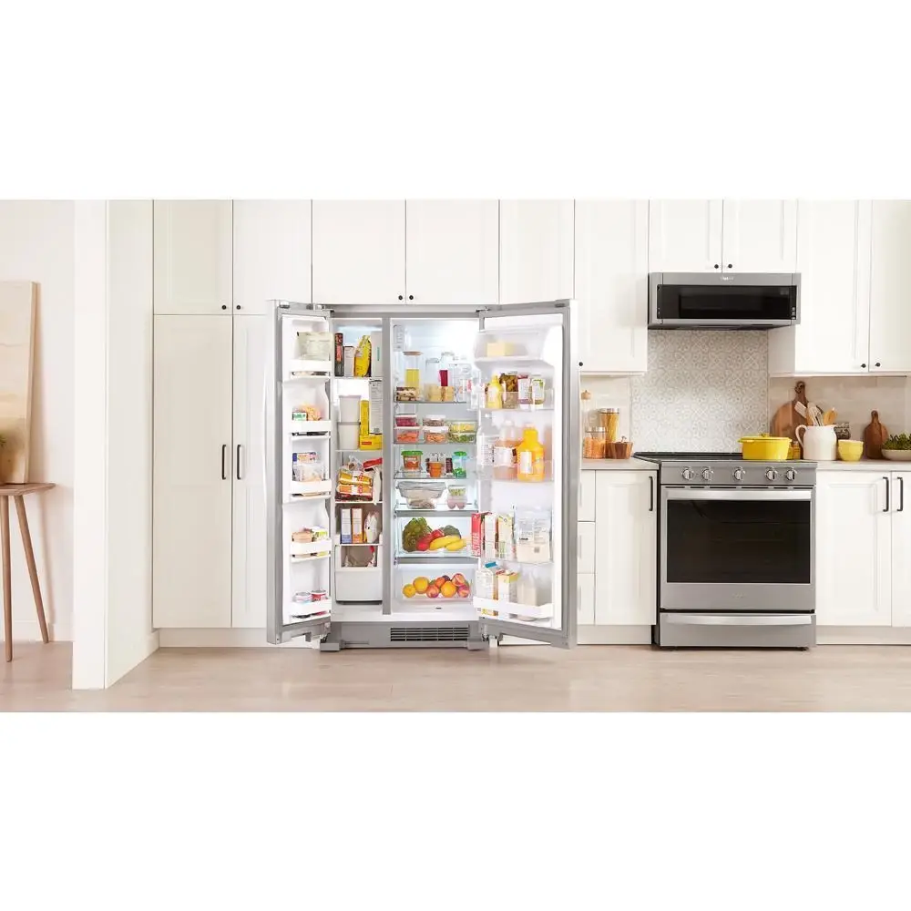 Whirlpool 321 Series Stainless Steel Side By Side Refrigerator Whirlpool 321 Series Stainless Steel Side By Side Refrigerator