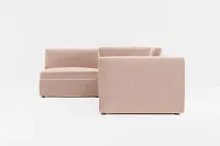 Destin Joya Light Pink Velvet 4-piece Modular Sectional