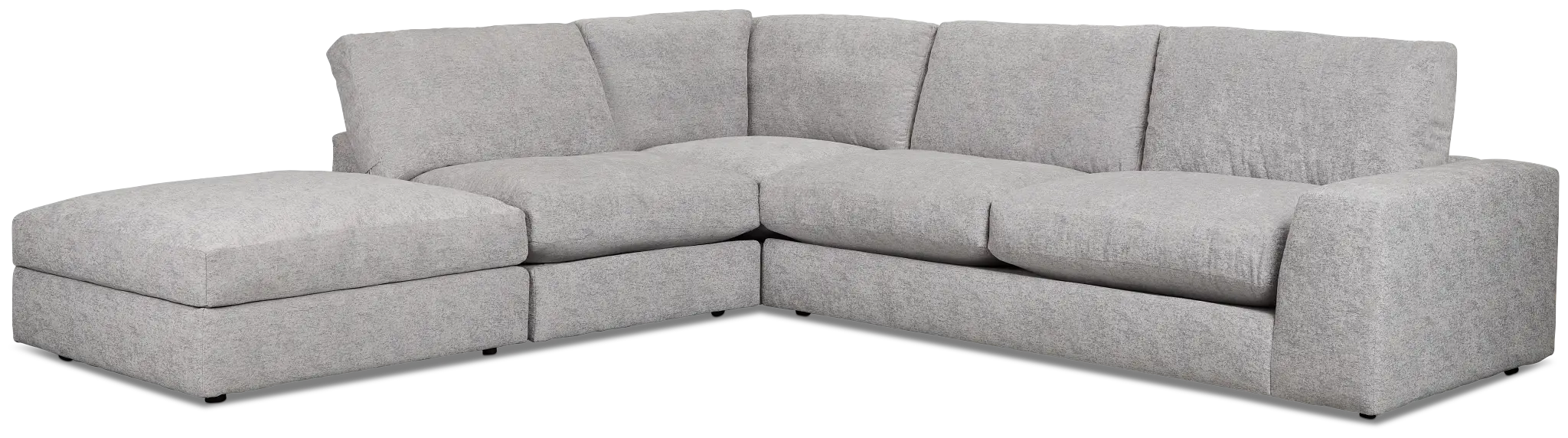 Calista Pewter Fabric Large Left Bumper Sectional Calista Pewter Fabric Large Left Bumper Sectional