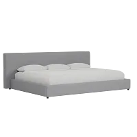 Grayton Delray Light Gray 44" Upholstered Platform Bed
