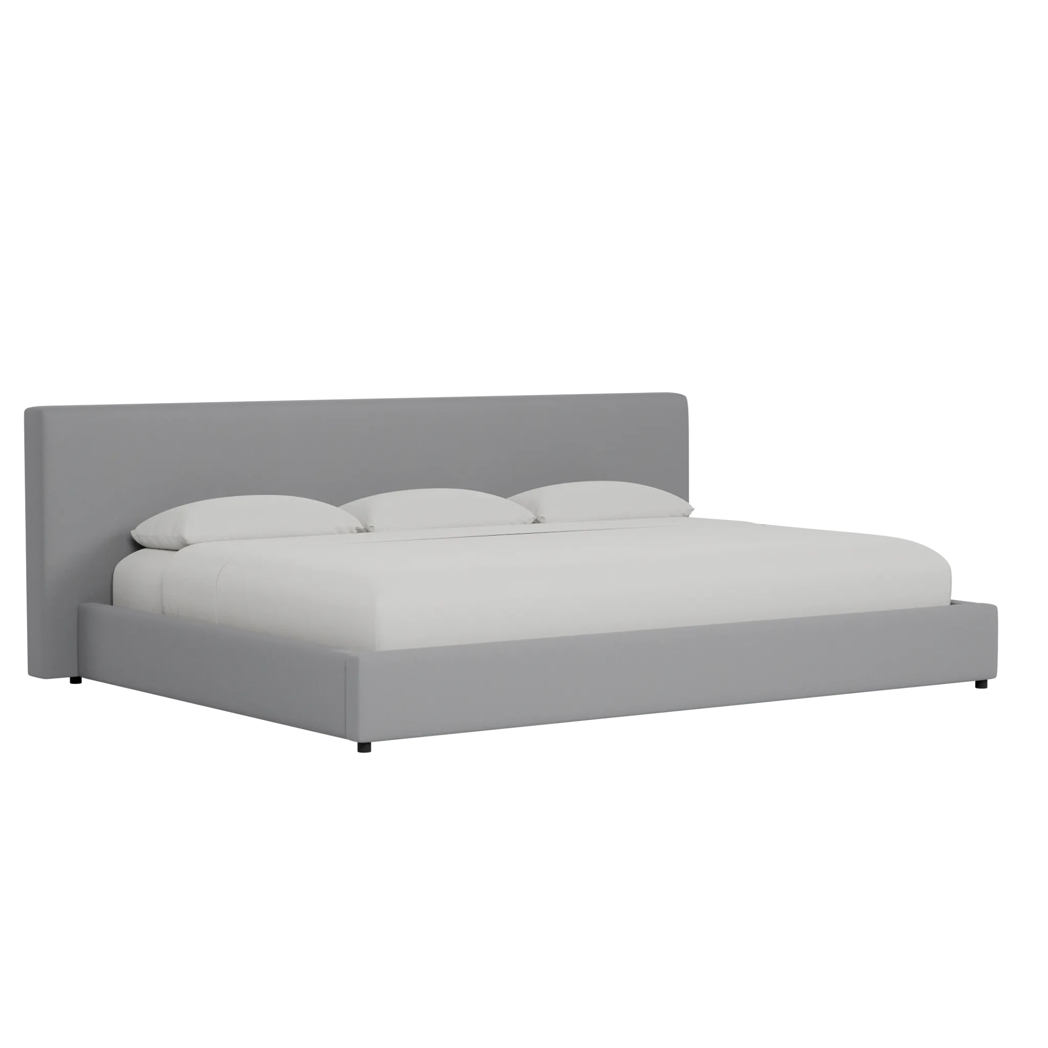 Grayton Delray Light Gray 44" Upholstered Platform Bed
