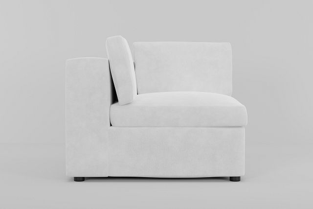 Destin Peyton White Fabric Corner Chair